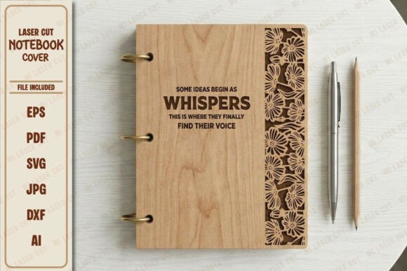 Download Glowforge Ready Laser Cut Notebook Cover - Glowforge Collection