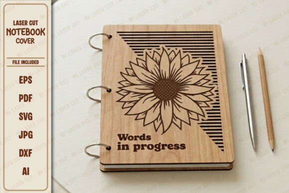 Download Glowforge Ready Laser Cut Notebook Cover - Glowforge Collection