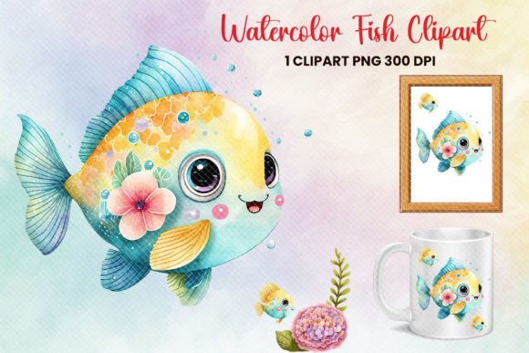 Download Fish Clipart Printable Sublimation PNG - Printable sublimation Collection